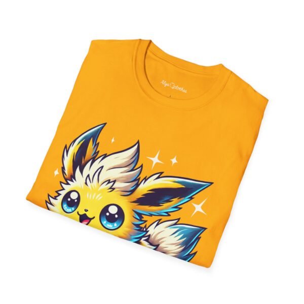 Cute Electric Fox Unisex Softstyle T-Shirt - Perfect for Nature Lovers and Gamers - Image 3